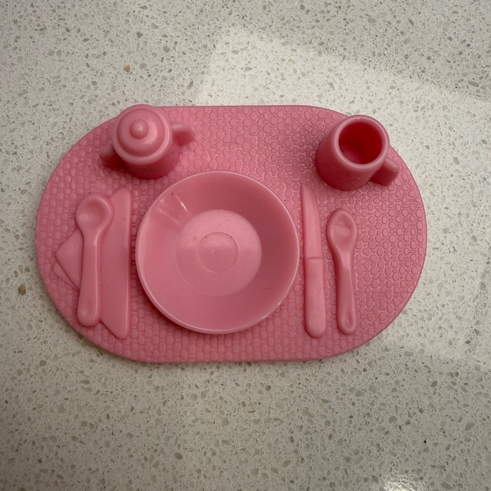 Vintage Playskool Play Around Dollhouse Series Kitchen Island Dishwasher Toaster - Picture 11 of 14